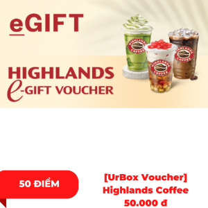 [UrBox Voucher] Highlands Coffee 50.000 đ